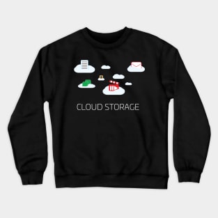 Cloud storage geek illustrstion Crewneck Sweatshirt